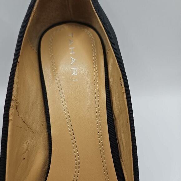 Tahari Patent Leather Open Square Toe Women's Size 8 Medium Shoes - 3 1/2" Heel - Picture 7 of 16